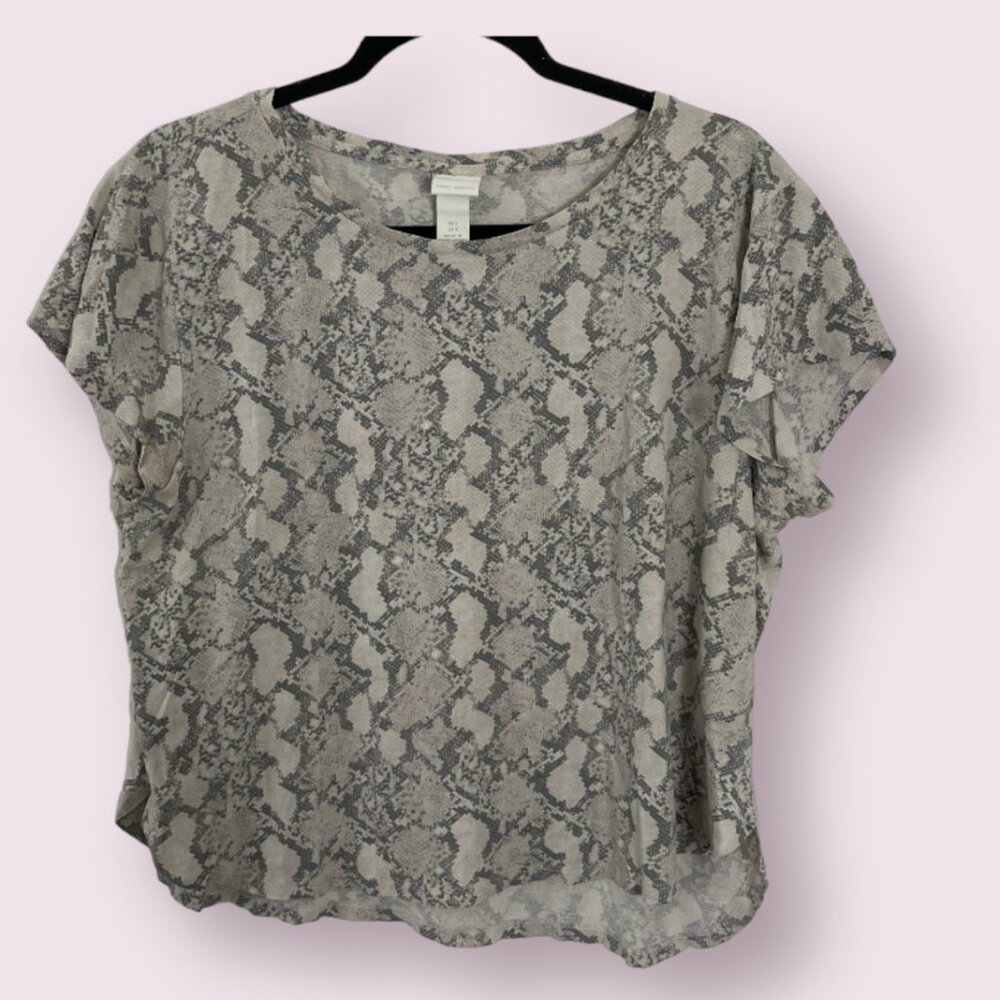 ⭐️ Snake Print Python Tee T Shirt Boho Bohemian Artsy Chic Hipster Modern Top